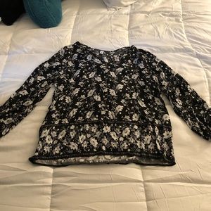 Old navy flower patterned shirt